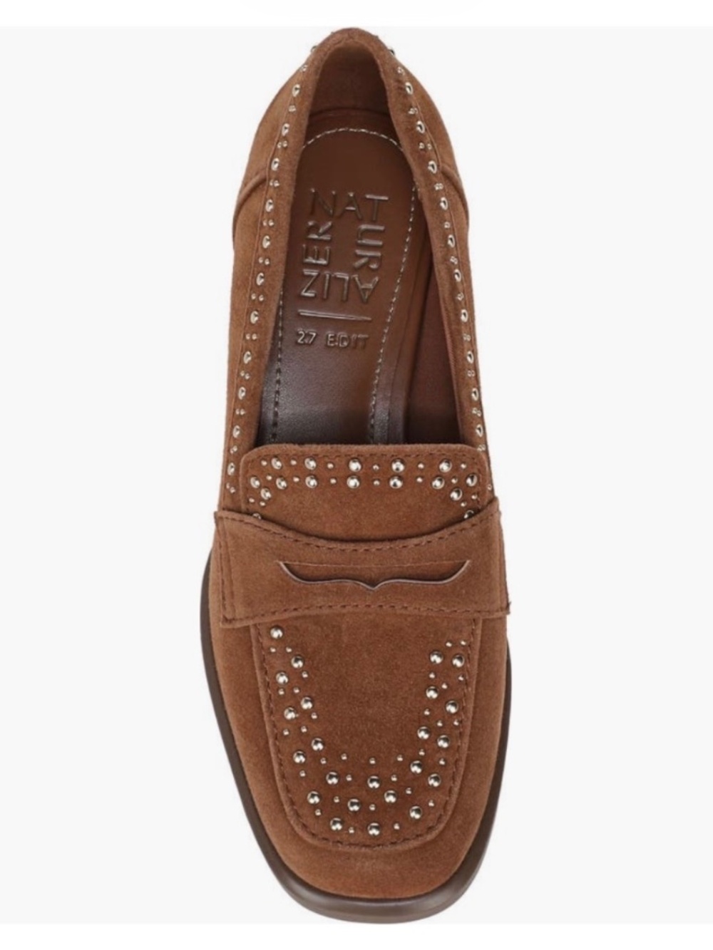 27 EDIT Naturalizer Haven 2 Penny Loafer Dark Chestnut Suede SZ 9.5